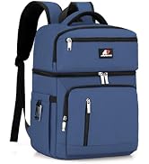 COOLJOB Insulated Cooler Backpack for Men Women, Leakproof Lunch Bag with Waterproof Liner, Doubl...