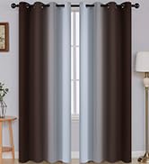 brown curtains
