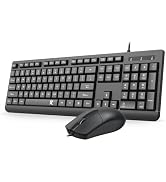 Redragon Wired Keyboard and Mouse Combo, Full-Size Spill Resistant Large Print Quiet Thin Compute...