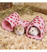 Guinea Pig Hideout Tunnel,Hamster Bed Small Animal Hideaway Tube House for Rat Mice Parrot Chinch...