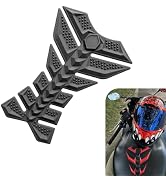 MOXRUQ 3D Motorcycle Tank Pad, Self-Adhesive Waterproof Rubber Fishbone Gas Tank Sticker, Scratch...