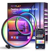 PEYPLAY Smart LED Table Lamp, RGB+IC Lighting, Color Changing Night Light, Music Sync, DIY Mode, ...