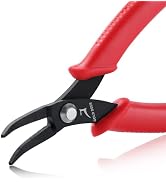 GOLD DEER 5.5 Inches Bent Nose Pliers With Serrated Jaw Bent Long Nose Pliers Mini Curved Nose Pl...