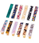 Cptots 12 PCS Acrylic Resin Alligator Barrettes For Women Small Cute Clips For Thick Thin Hair Fa...