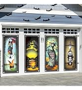 Arosche Halloween Decorations Large Halloween Nightmare Stretching Portraits Banner 4Pcs Vintage ...