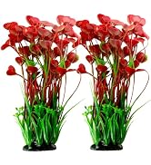 kathson Tall Plastic Aquarium Plants,16 Inches Artificial Plant for Fish Tank Large Silk Aquarium...