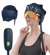 comrelax Head and Eye Massager with Heat, Rechargeable Electric Scalp and Forehead Massage Tool, ...