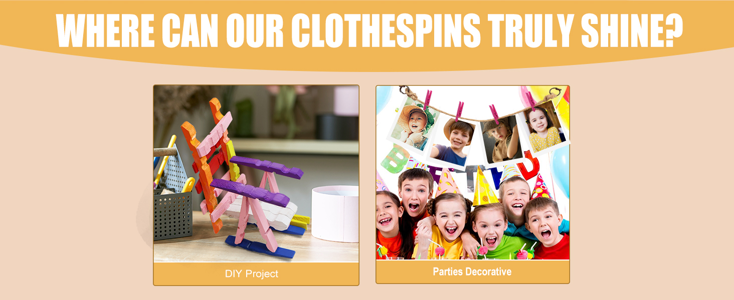 colorful clothes pins