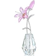 H&D HYALINE & DORA Crystal Calla Lily Flower Figurine Collectible Wedding Bouquets with Crystal V...