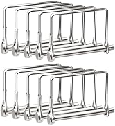 mankk 10 PCS 1/4" Trailer Coupler Pin Silver Square Trailer Hitch Pin PTO Shaft Safety Locking Pi...