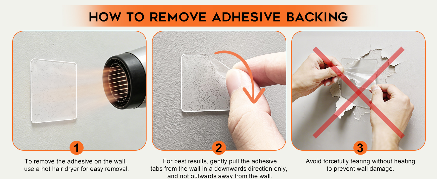 HOW TO REMOVE ADHESIVE BACKING