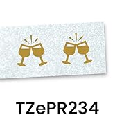 Brother Genuine P-touch TZePR234 Premium Label Tape in cardboard pack: Gold on Glitter White 12mm