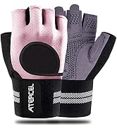 ATERCEL Weight Lifting Gloves Breathable Workout Gloves with Wrist Support for Gym, Exercise, Pul...