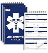 gisgfim 4Pcs EMT First Responders Vital Statistics Notepad EMS Field Notebook EMS Notepad EMT Par...
