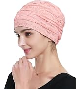 Womens Viscose Beanie Lace Turban Soft Sleep Cap Chemo Hats
