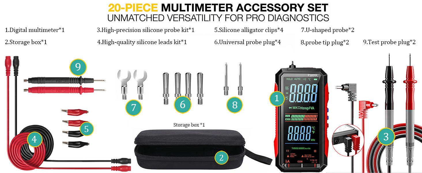 2026 Upgraded FS899L Digital Multimeter