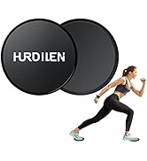 Hurdilen Core Sliders, Exercise Gliding Discs Dual Sided Use on Carpet and Hardwood Floors, Light...