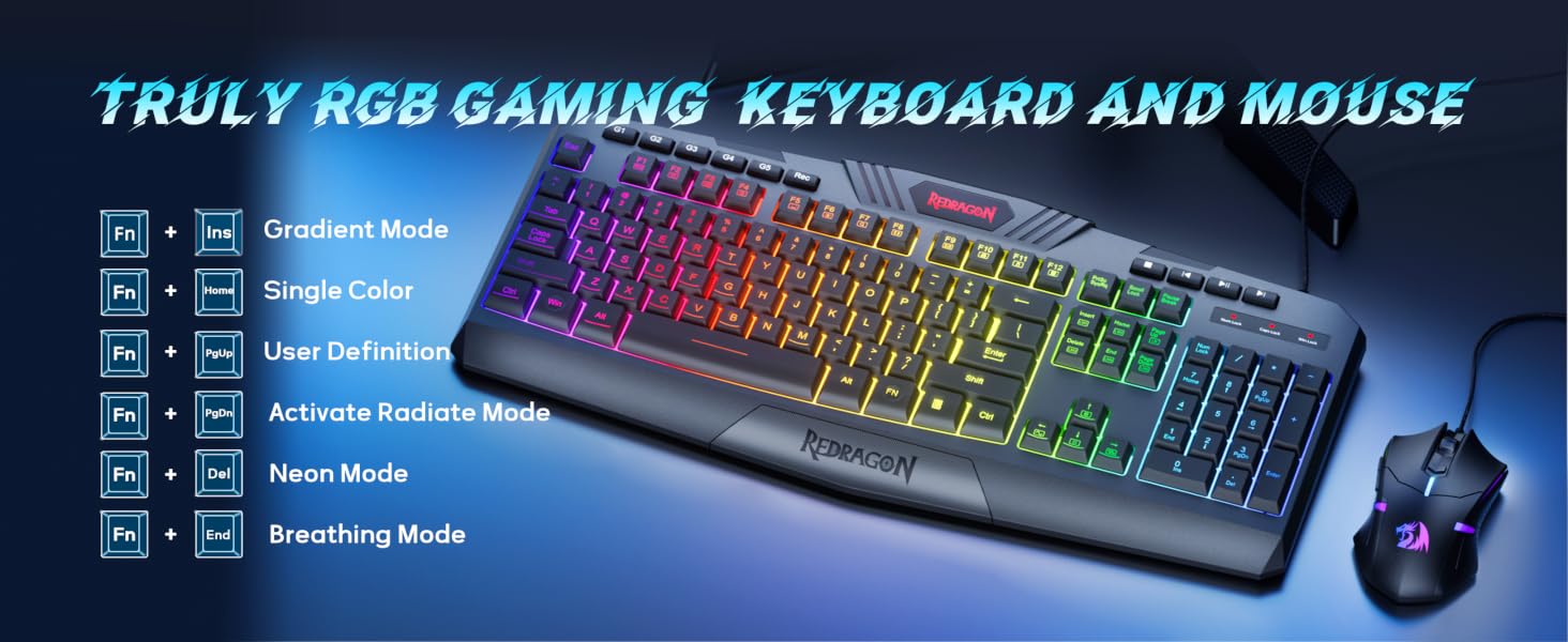 S101 RGB gaming Keyboard and mouse combo