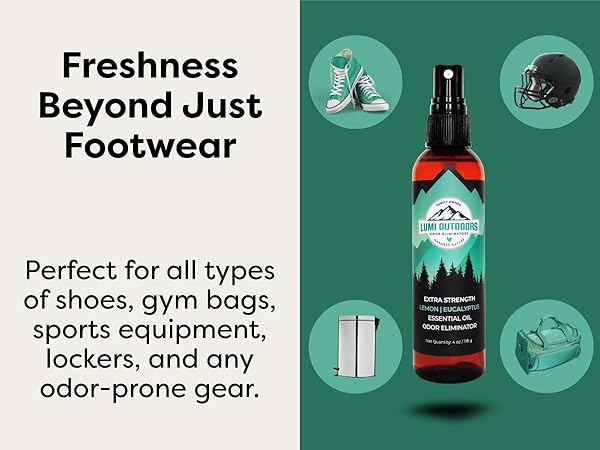 Lumi Outdoors Shoe Deodorizer Spray Shoe Smell Scent and Odor Remover