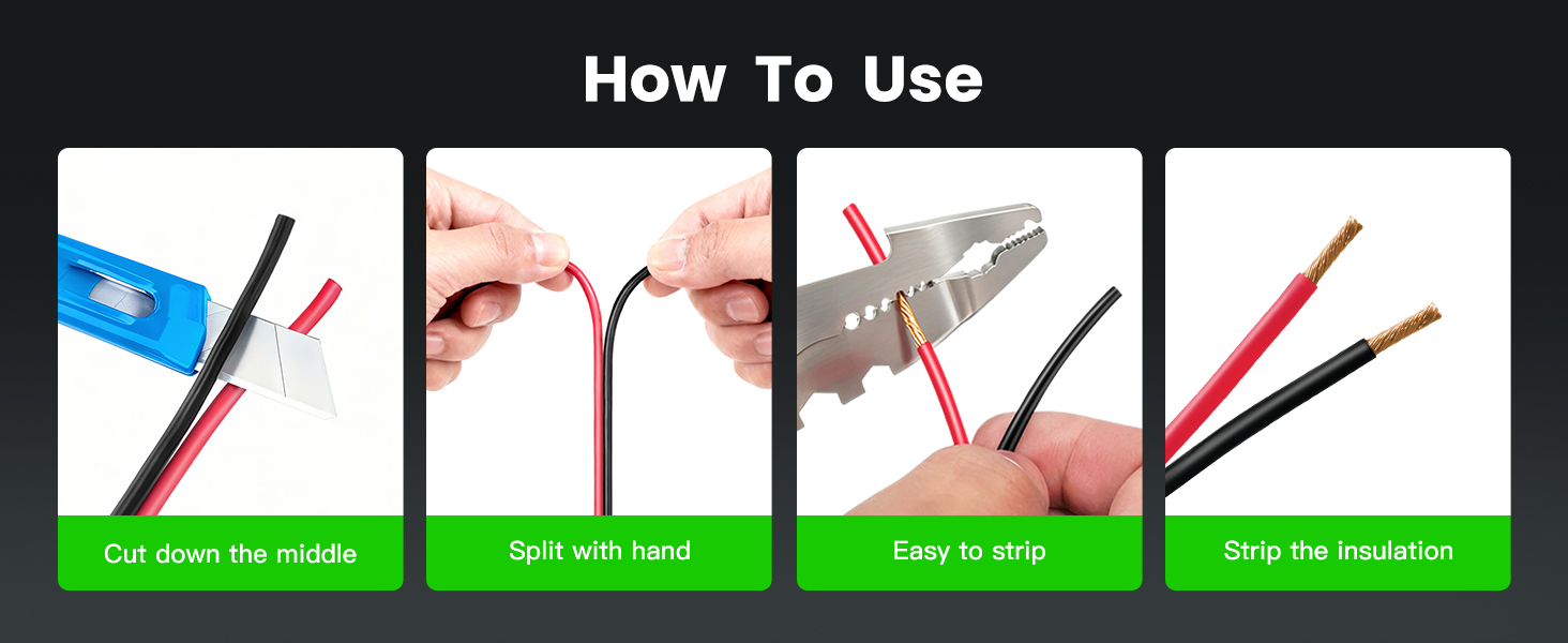 Text reads 'How To Use'. Instructional diagram showing four steps with illustrations demonstrating a product assembly or usage process.