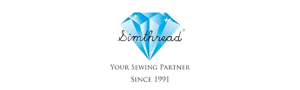 Simthread your sewing partner since 1991 Simthread logo all purpose thread polyester