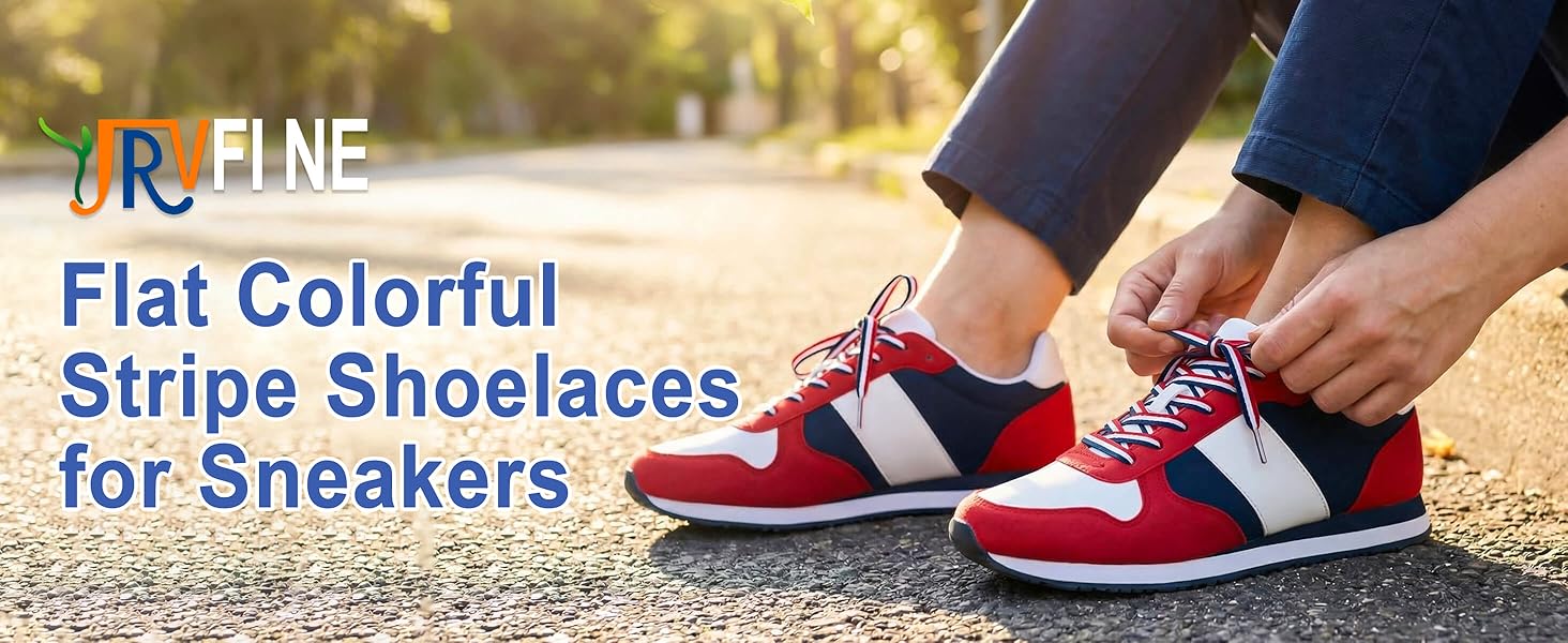 red white blue shoe laces