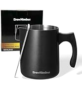 Milk Frothing Pitcher, 20oz/600ml Espresso Steaming Pitcher, Milk Frother Cup with Latte Art Pen,...