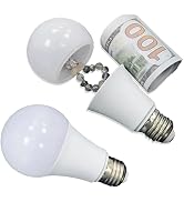 2Pcs White Sight Secret Light Bulb, Safe Light Bulb Secret Compartment, Lightbulb Diversion Safe,...