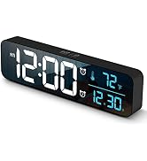 Digital Clock, Clock for Bedroom, Digital Wall Clock, Clocks for Living Room Decor, Desk Clock, T...