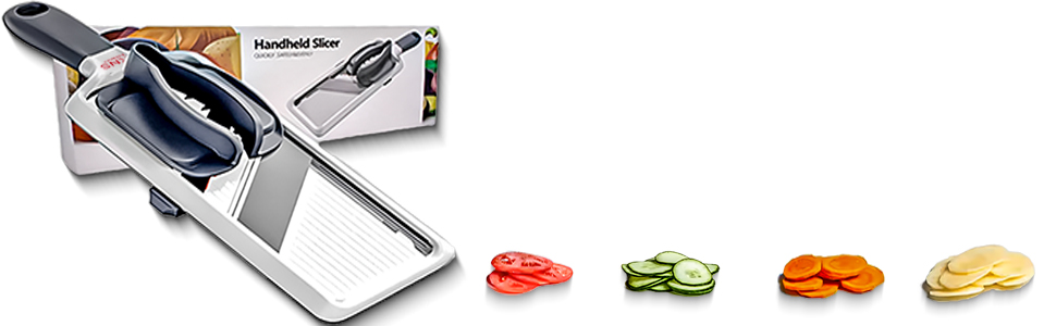 mandoline slicer, vegetable slicer, slices carrots, cucumber slicer, kitchen food prep tool