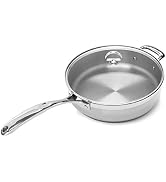 Chantal Induction 21 Steel Saute Skillet with Glass Tempered Lid (5-Quart)