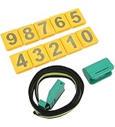 Mumusuki Cow Identifying Collar, Plastic Animal Collar with 10 Number Plate Cattle Cow Number Tag...