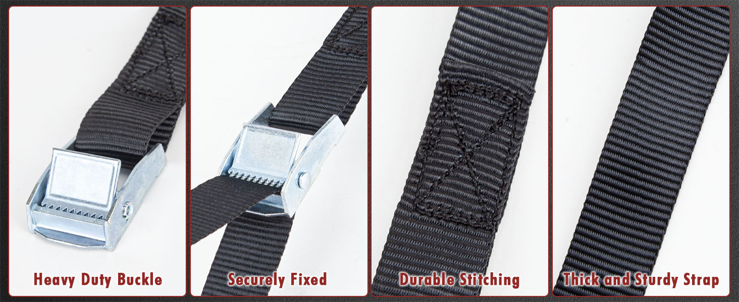 6pk Lashing Straps Black