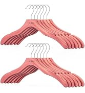 TOPIA HANGER Red Cedar Coat Hangers 12 Pack, Premium Wood Suit Sweater No Shoulder Bump Hangers, ...