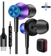 COOYA USB C Headphones for Samsung S25 Ultra A16 S24 Flip 7 Magnetic Wired Earbuds HiFi Stereo Ty...