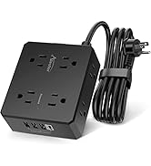 Surge Protector Power Strip, ALESTOR 8 Widely Outlets with 4 USB Ports(1 USB C Port), 3 Side Outl...