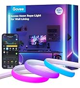 Govee Neon Rope Light for Wall Lining, 16.4ft RGBIC LED Lights for Bedroom | Strip Lights with Sm...