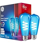 Cync GE Smart LED Light Bulb, ST19 Edison Style, Room Decor Aesthetic, Color Changing WiFi Light,...