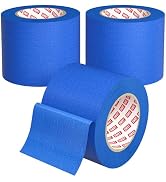 SWRT Painters Tape 3 Inch x 55 Yards, 3 Rolls (165 Total Yards), Wide Blue Painters Tape for Pain...