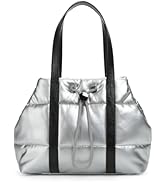 Mini Quilted Puffer Tote Bags for Womens Lightweight Small Purses Soft Top Handle Handbags for Da...