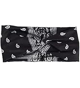 Motique Accessories Paisley Black Twist Turband Wide Headwrap Hair Band for Women