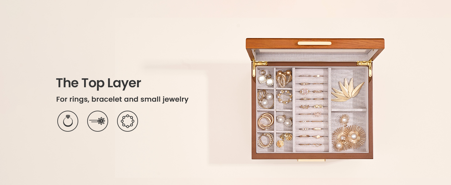 All-in-one Wooden Jewelry Box