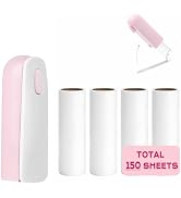 Mini Lint Roller with 150 Sheets, Travel Size Portable Lint Roller Compact Pet Hair Remover with ...