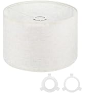 PATIKIL Drum Lamp Shades for Table Lamps 12"x12"x8" Linen Lampshade Easy Assembly Lamp Shade with...