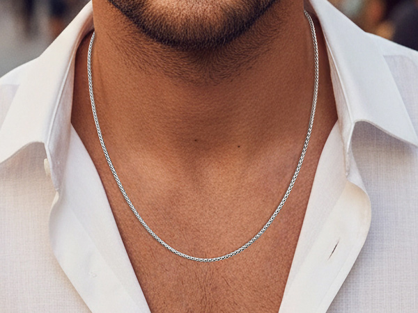 silver mens chain