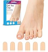 DLMDLM 6 Pcs Gel Toe Cap and Protector, Silicone Toe Protectors for Women and Men, Provides Relie...