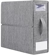 Bed Sheet Organizers and Storage 1 Pack Queen/King Size Foldable Sheet Organizer for Linen Closet...