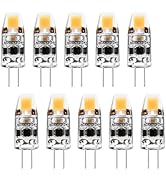 Sxminer 10 Pack G4 LED Bulbs T3 JC Bi-Pin Base 1.5W Warm White 3000K Dimmable, COB Technology 150...