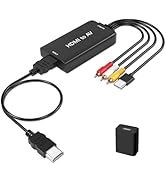 HDMI to RCA Converter,HDMI to AV 3RCA CVBS 1080P Composite Video Audio Converter Supports PAL/NTS...