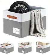 Extra Heavy Duty Closet Organizer Bins Baskets 4 Pack - Large Closet Shelf Organizer with Handles...